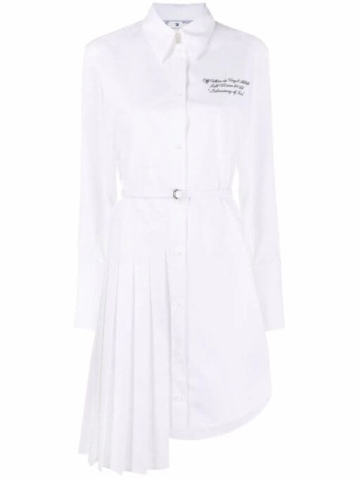 Off-White  Popeline asymmetric shirt dress