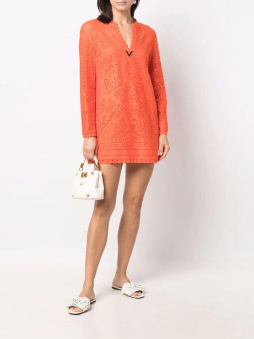 Valentino Garavani  crocheted lace minidress - Image 2