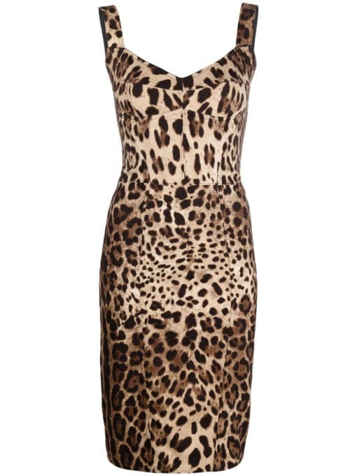 Dolce & Gabbana  leopard-print sleeveless dress