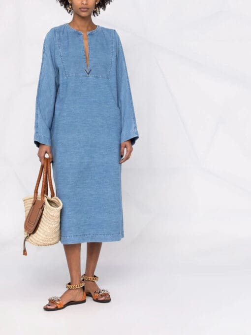 Valentino Garavani  denim tunic-style dress - Image 2