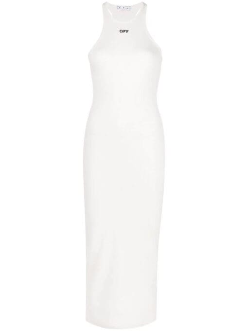 Off-White  Off-Stamp ribbed dress