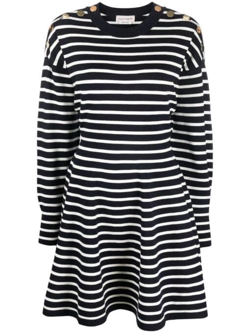 Alexander McQueen  stripe knit mini dress