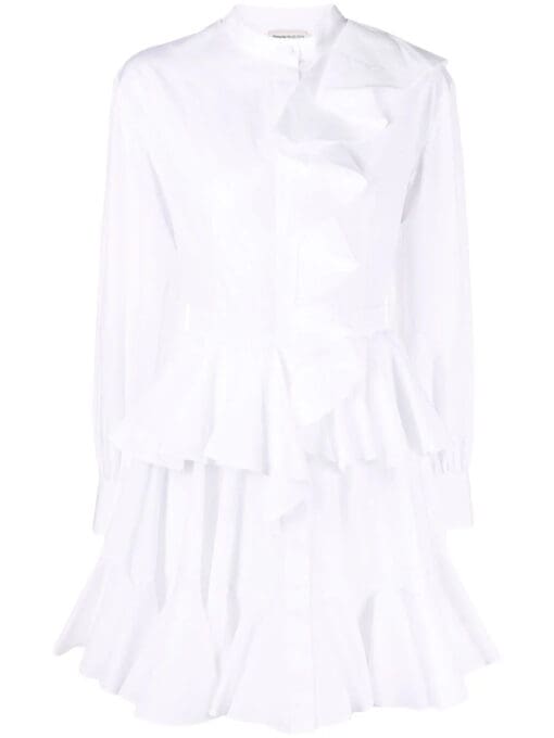 Alexander McQueen  ruffle-detail shirt dress