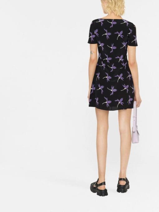 Valentino Garavani  floral-print pleated dress - Image 4