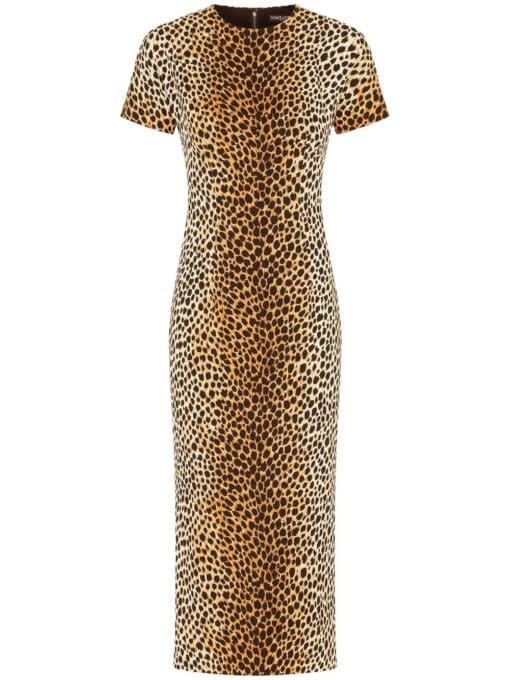 Dolce & Gabbana  leopard print short-sleeve dress