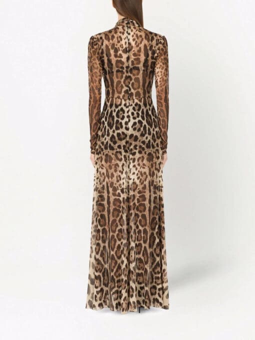 Dolce & Gabbana  leopard-print slit-detail dress - Image 4