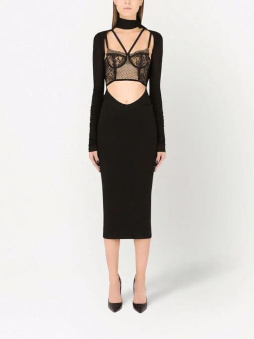 Dolce & Gabbana  cut-out detail midi dress - Image 2