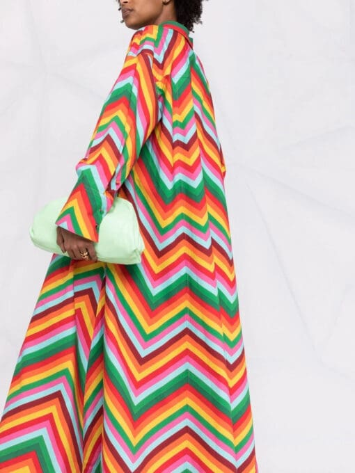 Valentino Garavani  chevron print shirt maxi dress - Image 3