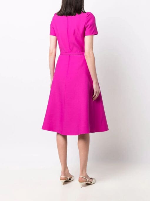 Valentino Garavani  logo-plaque belted dress - Image 4