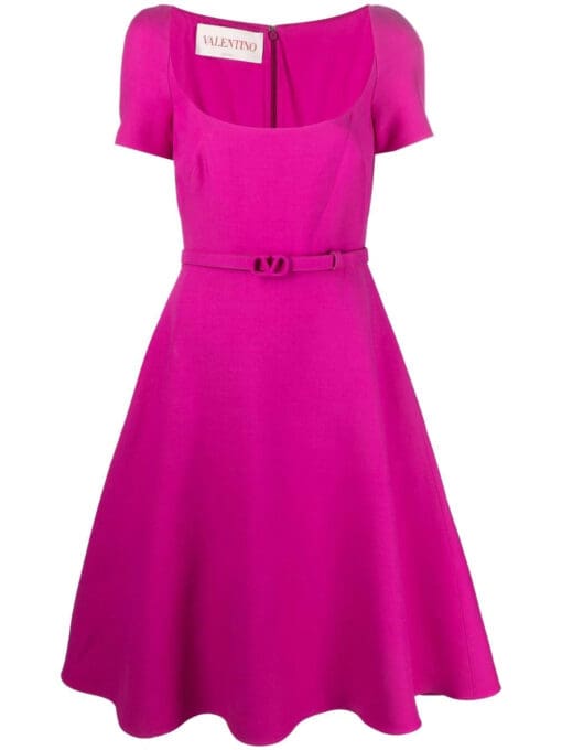 Valentino Garavani  logo-plaque belted dress