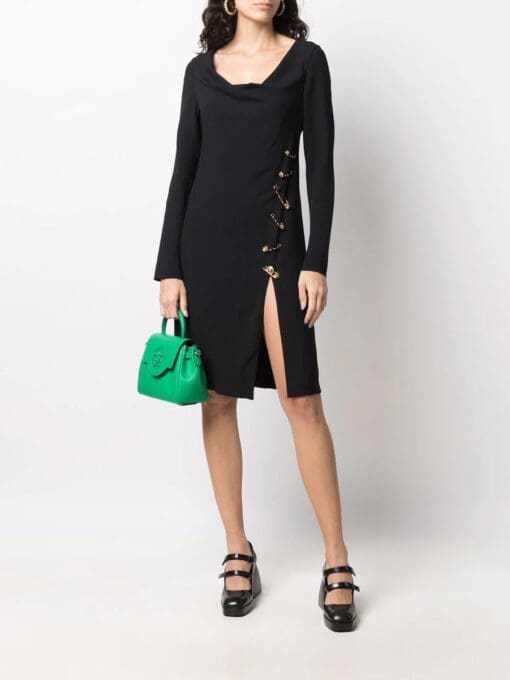 Versace  safety-pin cowl-neck dress - Image 2