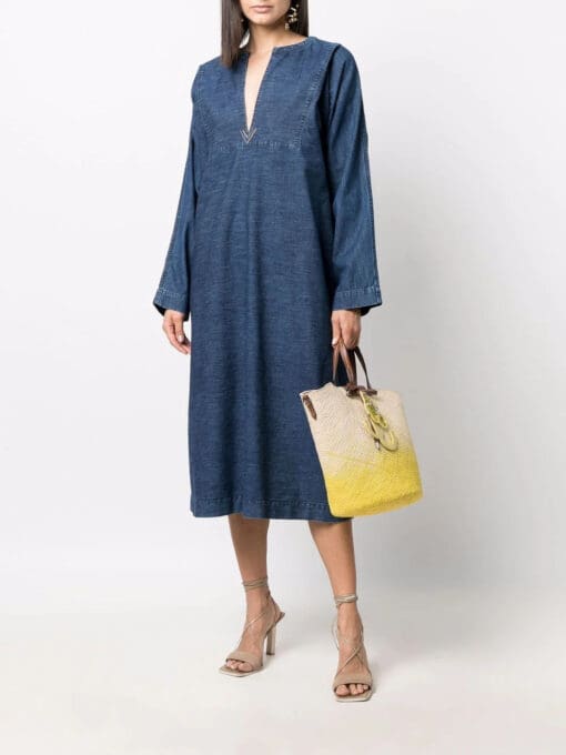 Valentino Garavani  V-neck denim dress - Image 2