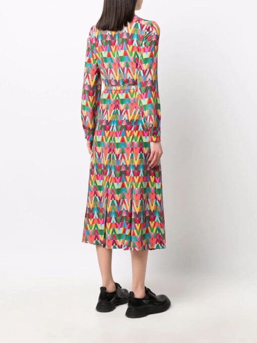 Valentino Garavani  logo-print mid-length dress - Image 4