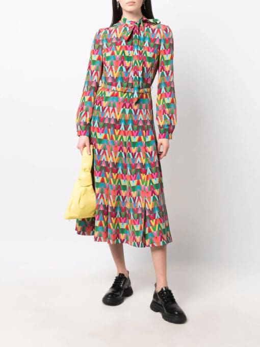 Valentino Garavani  logo-print mid-length dress - Image 2