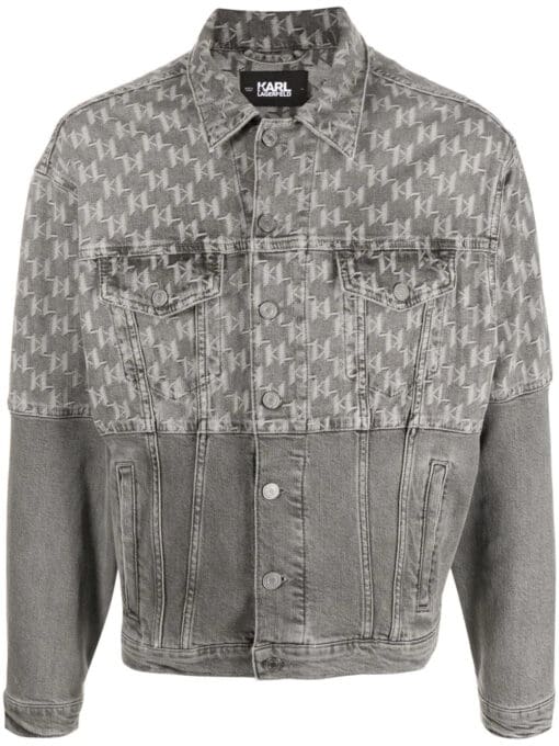 Karl Lagerfeld  monogram-print denim jacket