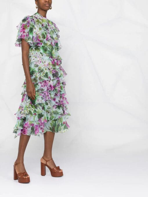 Dolce & Gabbana  ruffled floral-print dress - Image 4