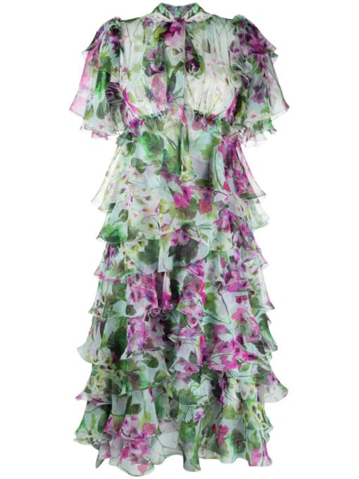 Dolce & Gabbana  ruffled floral-print dress