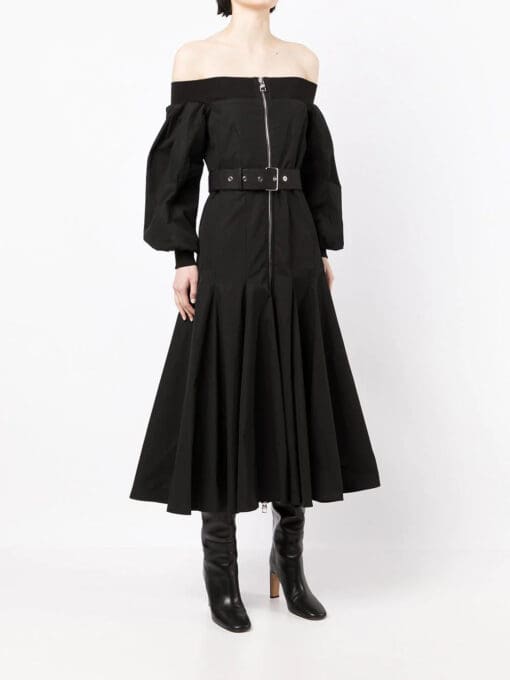 Alexander McQueen  off-shoulder belted dress - Image 3