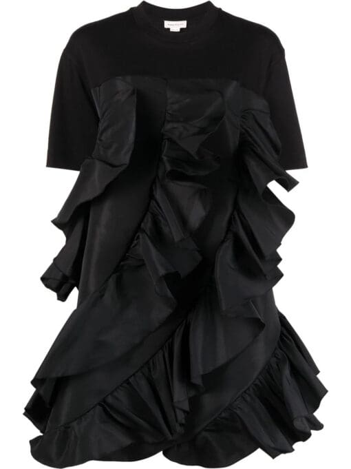 Alexander McQueen  ruffle-detail T-shirt dress