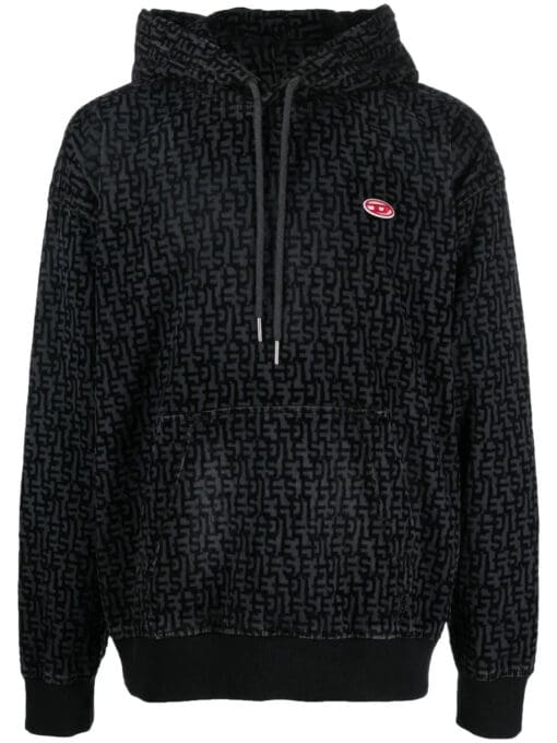 Diesel  logo-print denim hoodie