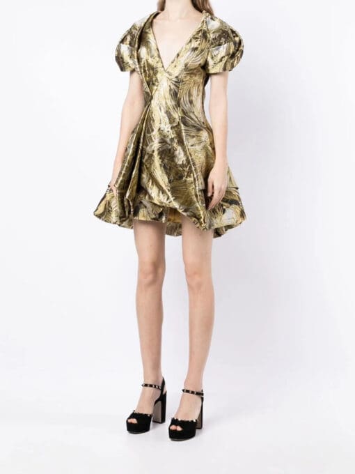 Alexander McQueen  jacquard-pattern mini dress - Image 3