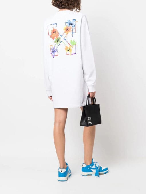 Off-White  Arrow-print sweatshirt dress - Image 2