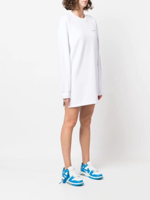 Off-White  Arrow-print sweatshirt dress - Image 4