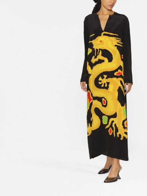 Valentino Garavani  graphic-print silk maxi dress - Image 2