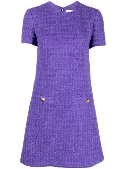 Valentino Garavani  short-sleeve tweed-style dress