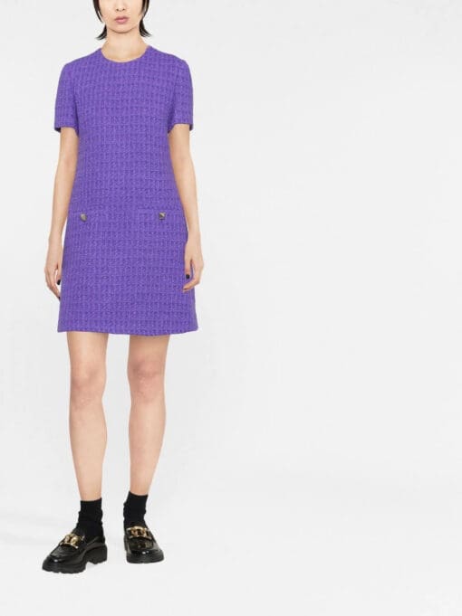 Valentino Garavani  short-sleeve tweed-style dress - Image 2