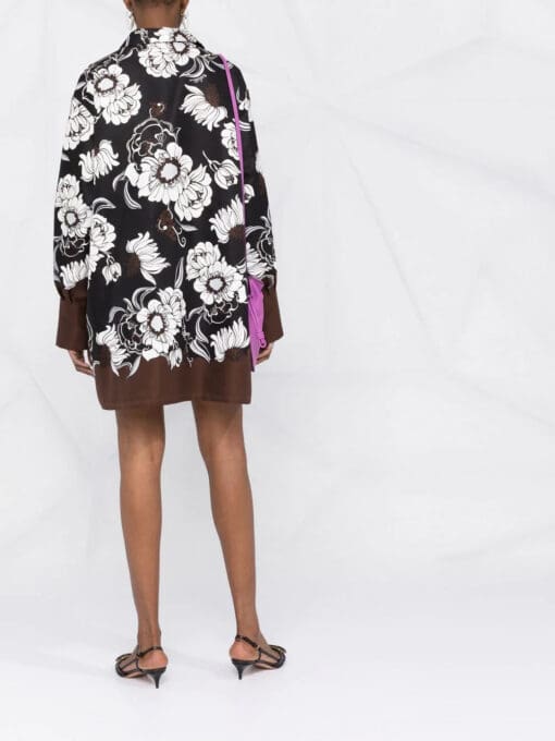 Valentino Garavani  floral-print shirt dress - Image 4