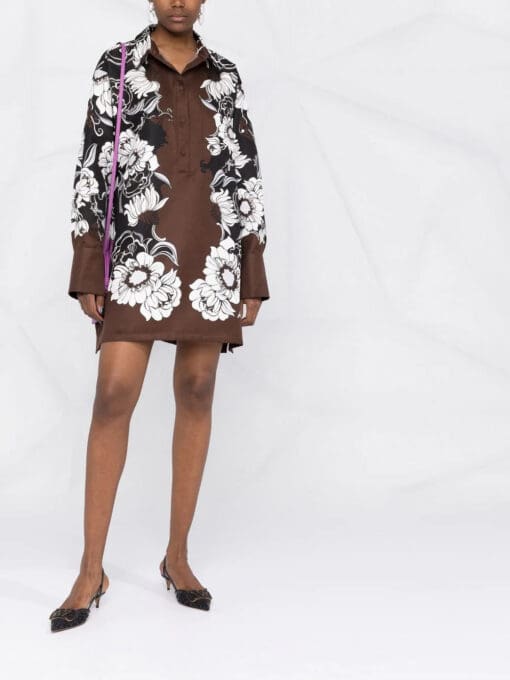 Valentino Garavani  floral-print shirt dress - Image 2