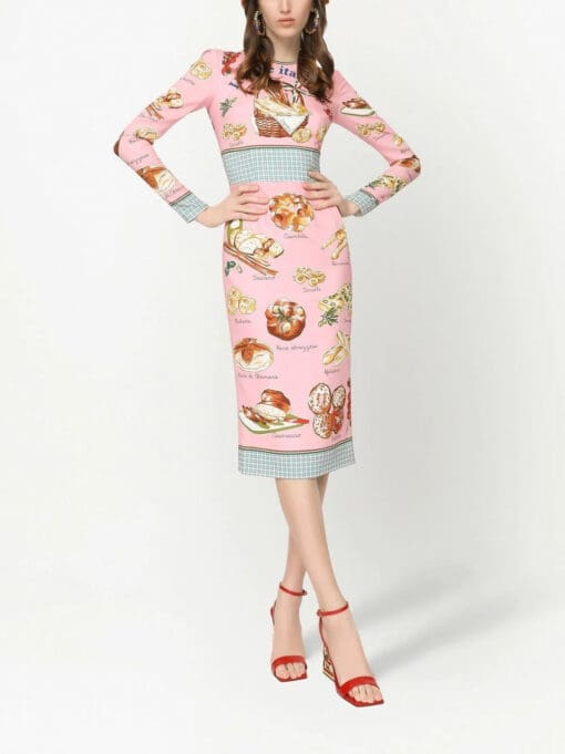 Dolce & Gabbana  graphic-print midi dress - Image 2