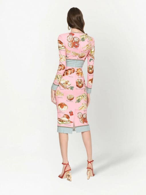 Dolce & Gabbana  graphic-print midi dress - Image 4