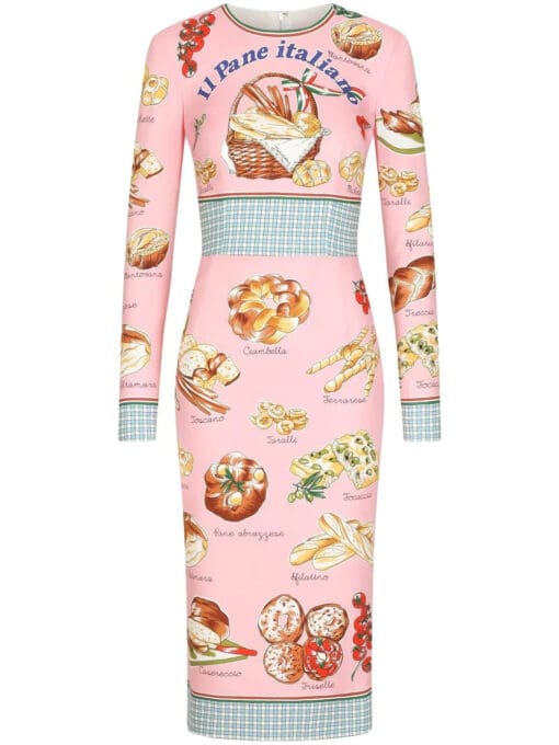 Dolce & Gabbana  graphic-print midi dress