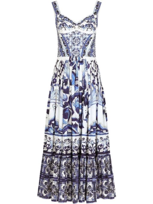 Dolce & Gabbana  Majolica-print midi dress