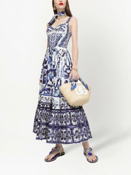 Dolce & Gabbana  Majolica-print midi dress - Image 2