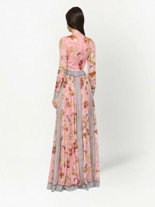 Dolce & Gabbana  graphic-print maxi dress - Image 4