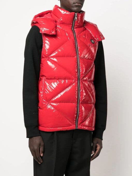 Philipp Plein  high-shine quilted gilet jacket - Image 3