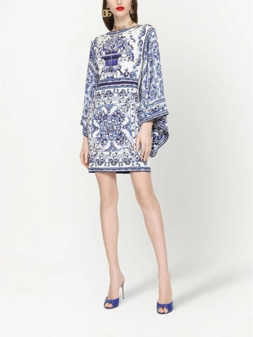 Dolce & Gabbana  Majolica-print mini dress - Image 3