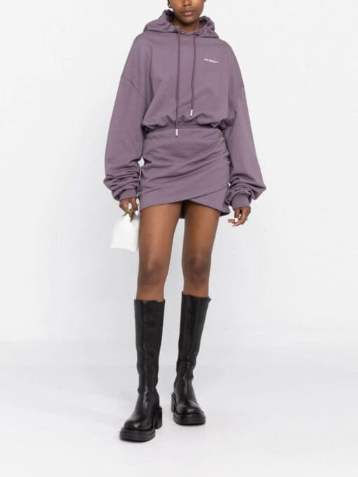 Off-White  logo-embroidered hoodie dress - Image 2