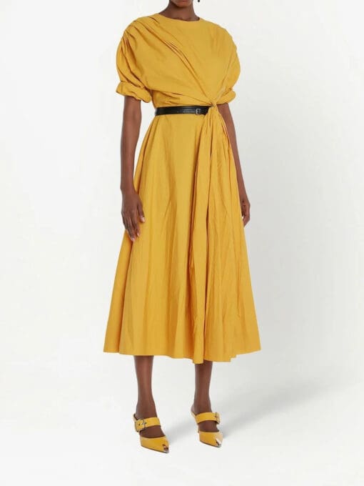 Alexander McQueen  draped midi dress - Image 3