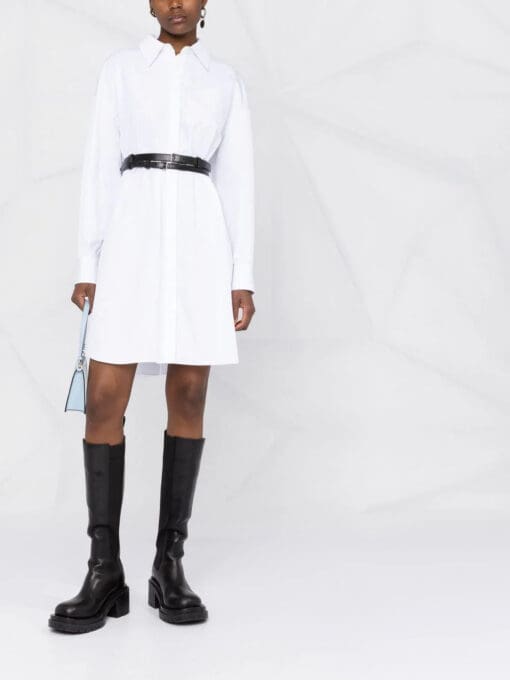 Alexander McQueen  pleated poplin shirtdress - Image 2