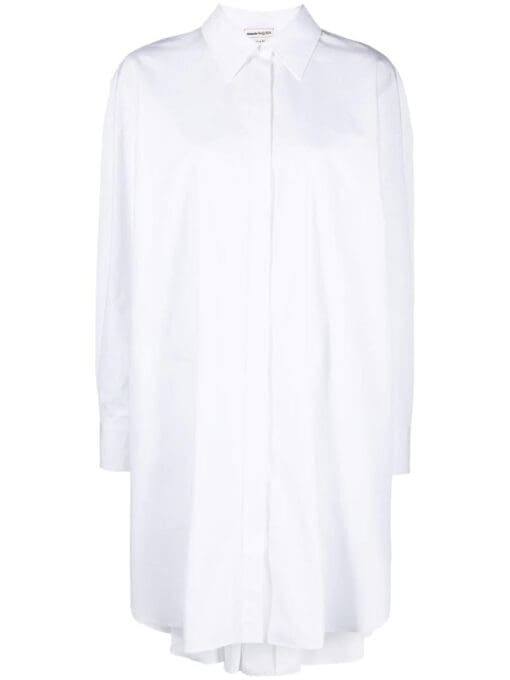 Alexander McQueen  pleated poplin shirtdress