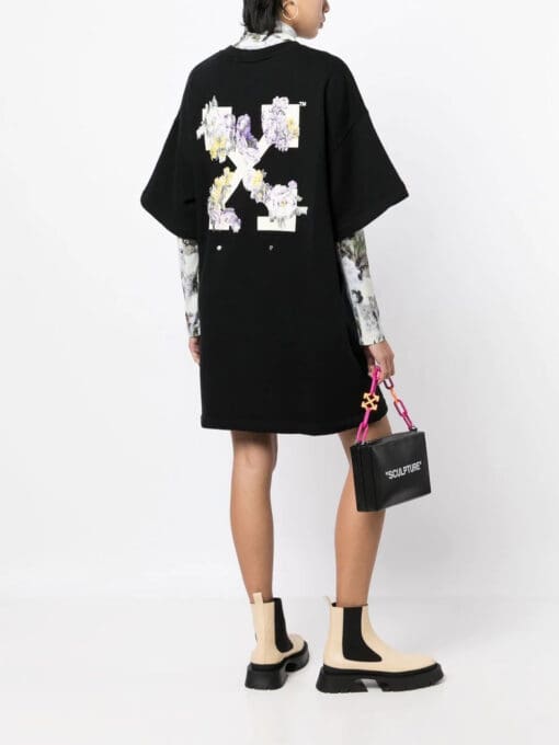 Off-White  floral arrows T-shirt dress - Image 2