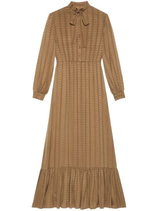 Gucci  GG-jacquard silk maxi dress