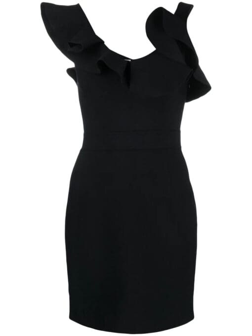 Alexander McQueen  asymmetrical ruffle-trim mini dress