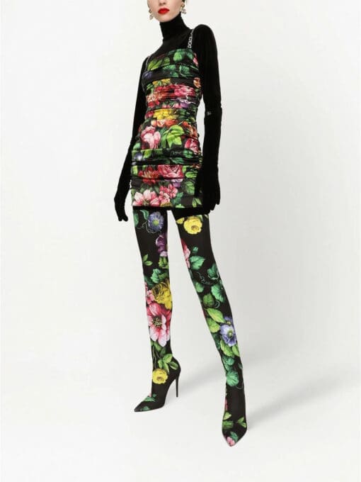 Dolce & Gabbana  floral-print silk-blend dress - Image 2