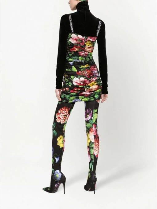 Dolce & Gabbana  floral-print silk-blend dress - Image 4