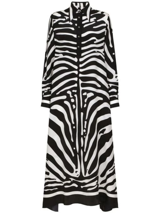 Dolce & Gabbana  zebra print crêpe de chine kaftan